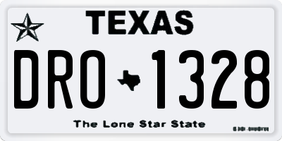 TX license plate DRO1328