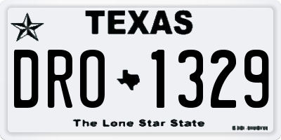 TX license plate DRO1329