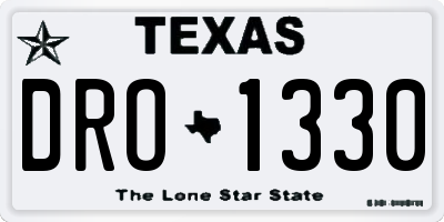 TX license plate DRO1330