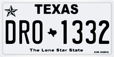 TX license plate DRO1332