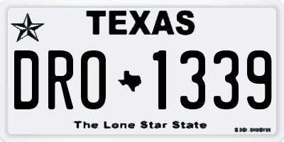 TX license plate DRO1339