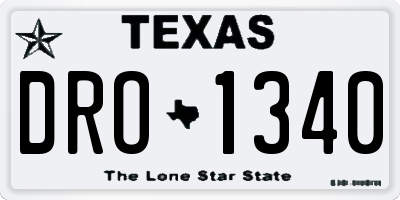 TX license plate DRO1340