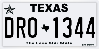 TX license plate DRO1344