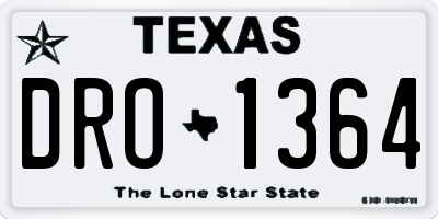 TX license plate DRO1364
