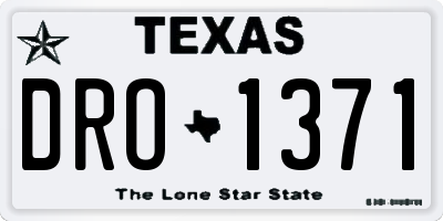 TX license plate DRO1371