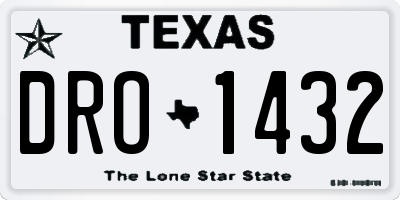 TX license plate DRO1432