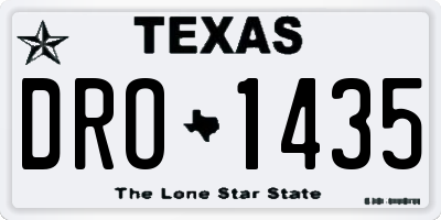 TX license plate DRO1435