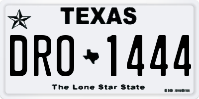 TX license plate DRO1444