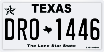 TX license plate DRO1446