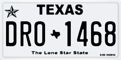 TX license plate DRO1468