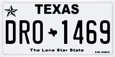 TX license plate DRO1469