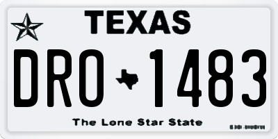 TX license plate DRO1483