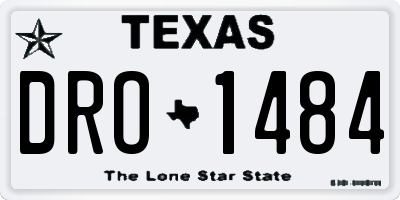 TX license plate DRO1484