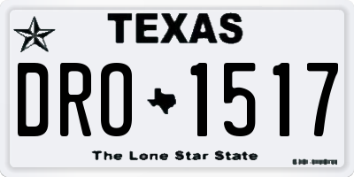 TX license plate DRO1517