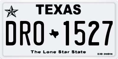 TX license plate DRO1527