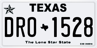 TX license plate DRO1528