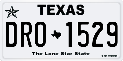 TX license plate DRO1529