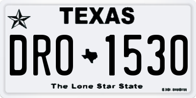 TX license plate DRO1530