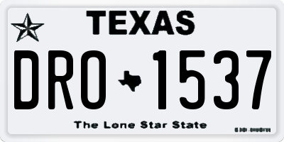 TX license plate DRO1537