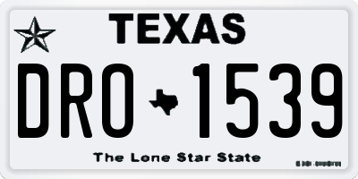 TX license plate DRO1539