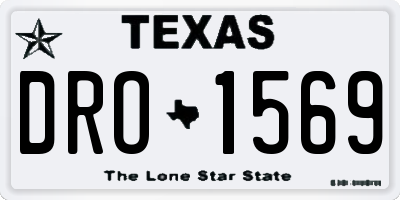 TX license plate DRO1569