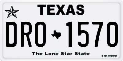 TX license plate DRO1570