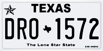 TX license plate DRO1572