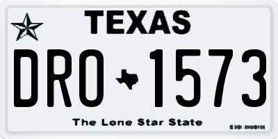 TX license plate DRO1573