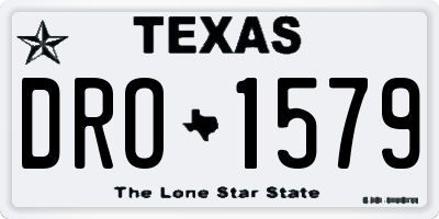TX license plate DRO1579