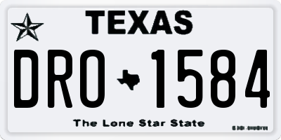 TX license plate DRO1584