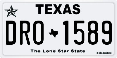 TX license plate DRO1589