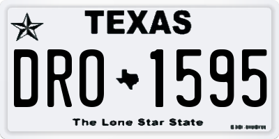 TX license plate DRO1595