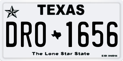 TX license plate DRO1656