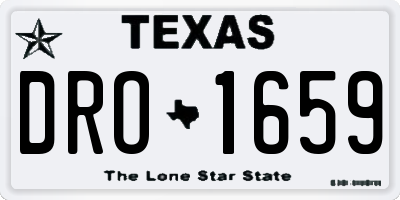 TX license plate DRO1659