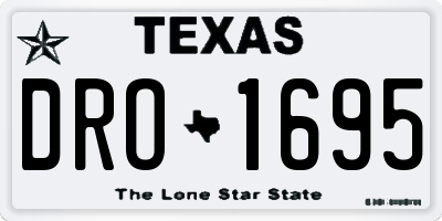 TX license plate DRO1695
