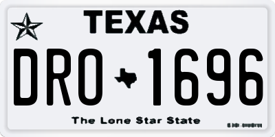 TX license plate DRO1696