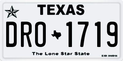 TX license plate DRO1719