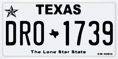 TX license plate DRO1739