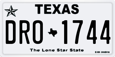TX license plate DRO1744