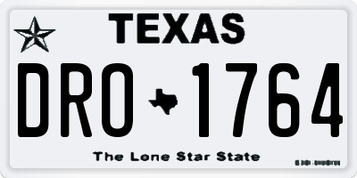 TX license plate DRO1764