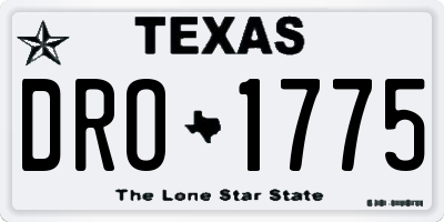 TX license plate DRO1775