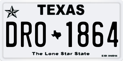 TX license plate DRO1864