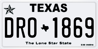 TX license plate DRO1869