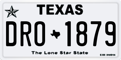 TX license plate DRO1879