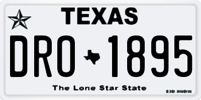 TX license plate DRO1895