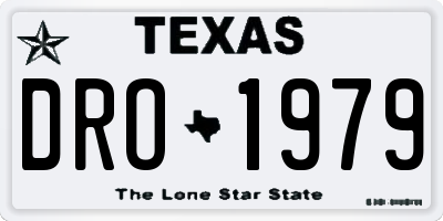 TX license plate DRO1979