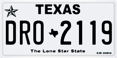 TX license plate DRO2119