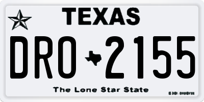 TX license plate DRO2155