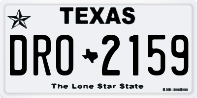 TX license plate DRO2159