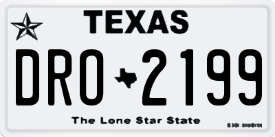 TX license plate DRO2199